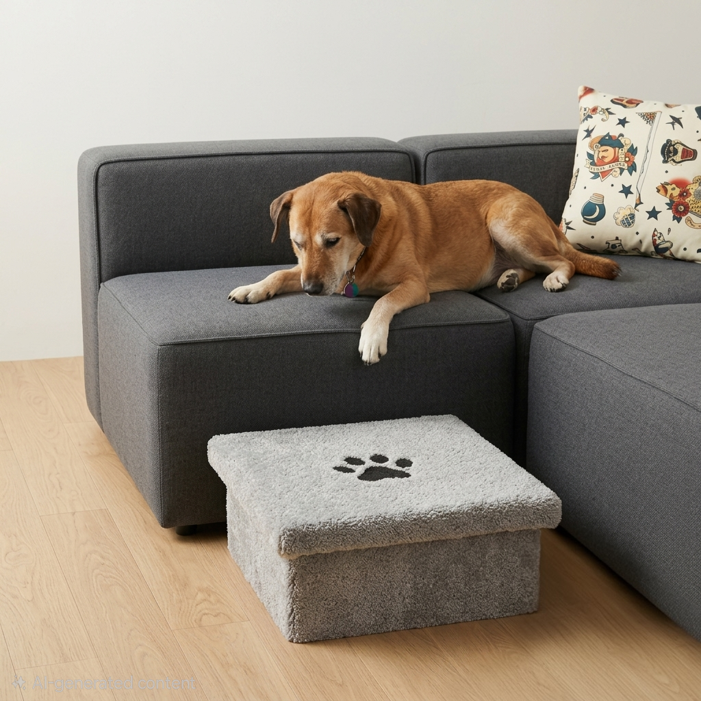 Heavy Duty Wooden Pet Platform Step for Cars, Beds & Couches | 17” x 17” Dog Lift Step (4 Height Options, Up to 80 lbs)